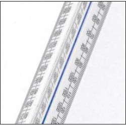 3 Pcs Architect Scale Ruler 40cm Ruler Straight Stainless Steel